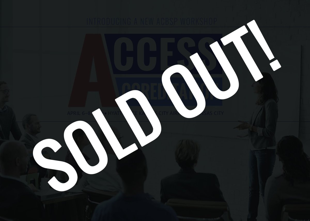 acbspglobal's tweet photo. WOW, that was fast! The recently announced #AccessACBSP Workshop for April 6-8 has also SOLD OUT! https://t.co/OjFhumElDl