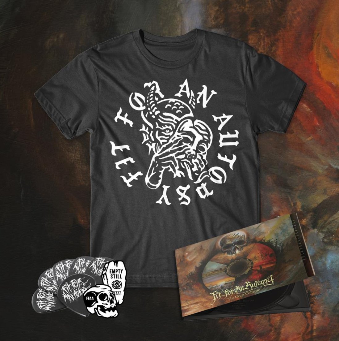 fitforanautopsy's tweet image. RETWEET for a chance to win #TheGreatCollapse t-shirt &amp;amp; CD bundle! Winner will be chosen 3/7 goodfightmusic.merchnow.com