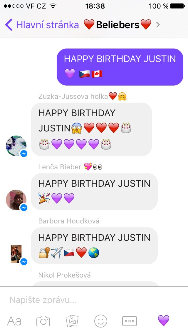 Esther_Kate23's tweet photo. Happy Birthday Justin❤️ I LOVE YOU❤️ @justinbieber #HappyBirthdayJustinBieber #23JB CZECH BELIEBERS WISH👇🏻💜🇨🇿@CzechBelieber04 @MBBelieberka https://t.co/ofhToHjN1O