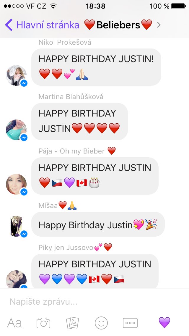 Esther_Kate23's tweet photo. Happy Birthday Justin❤️ I LOVE YOU❤️ @justinbieber #HappyBirthdayJustinBieber #23JB CZECH BELIEBERS WISH👇🏻💜🇨🇿@CzechBelieber04 @MBBelieberka https://t.co/ofhToHjN1O