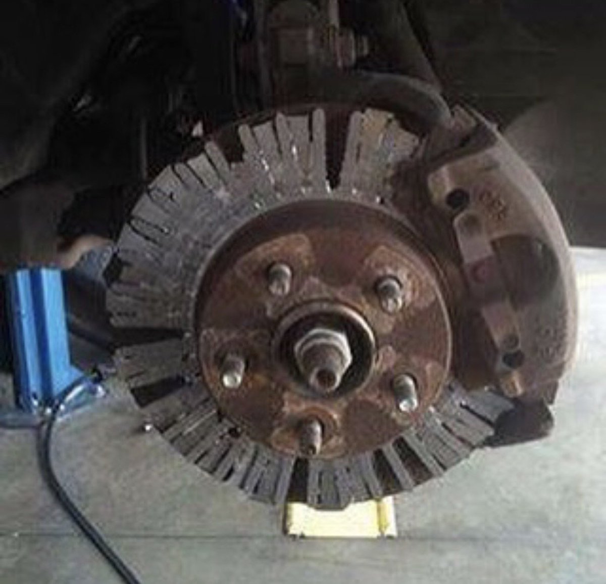 chrisduketv's tweet photo. Think you can squeeze a few more miles out of these brakes? https://t.co/w0uSPOoFvC