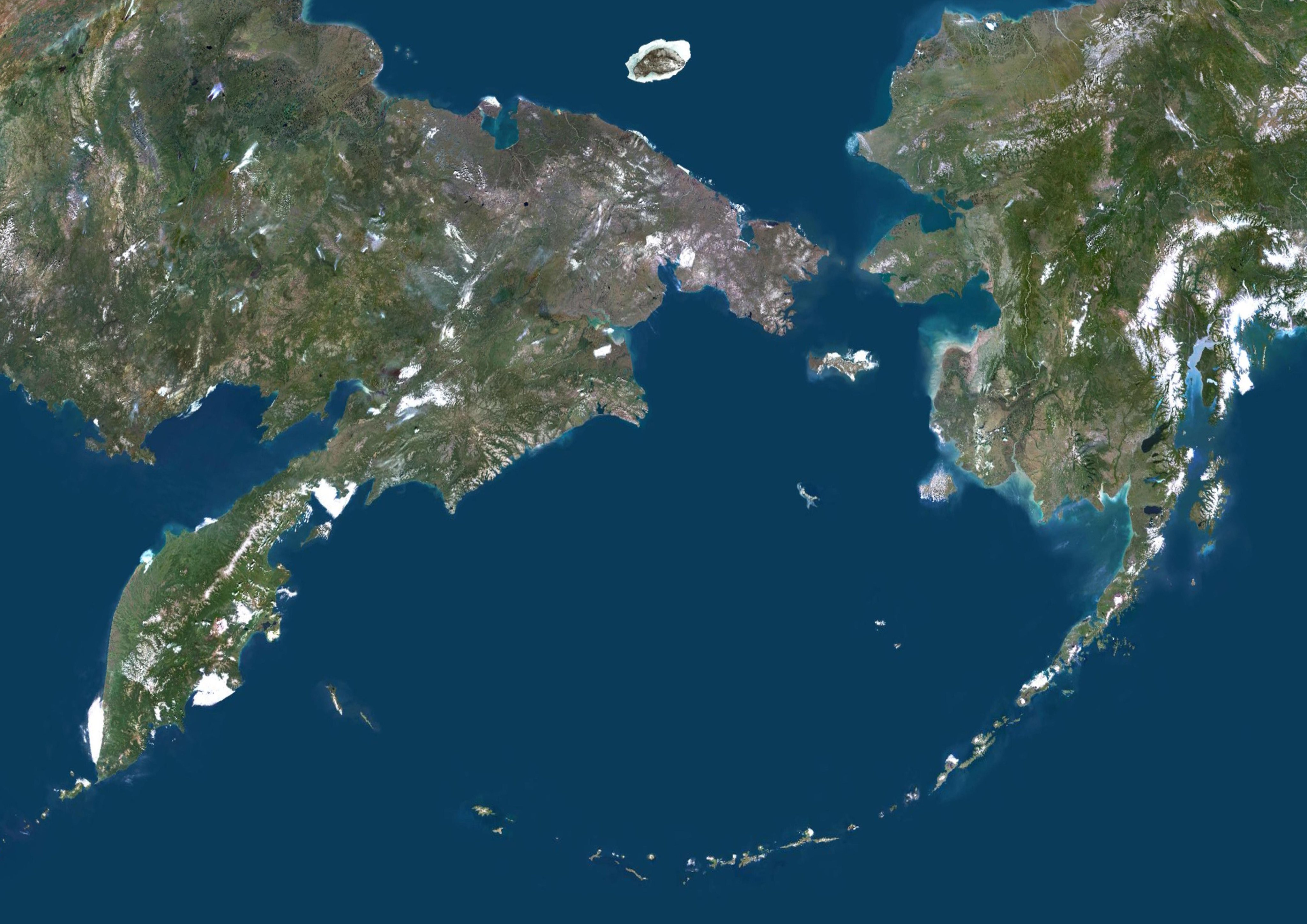 Берингово море вид сверху