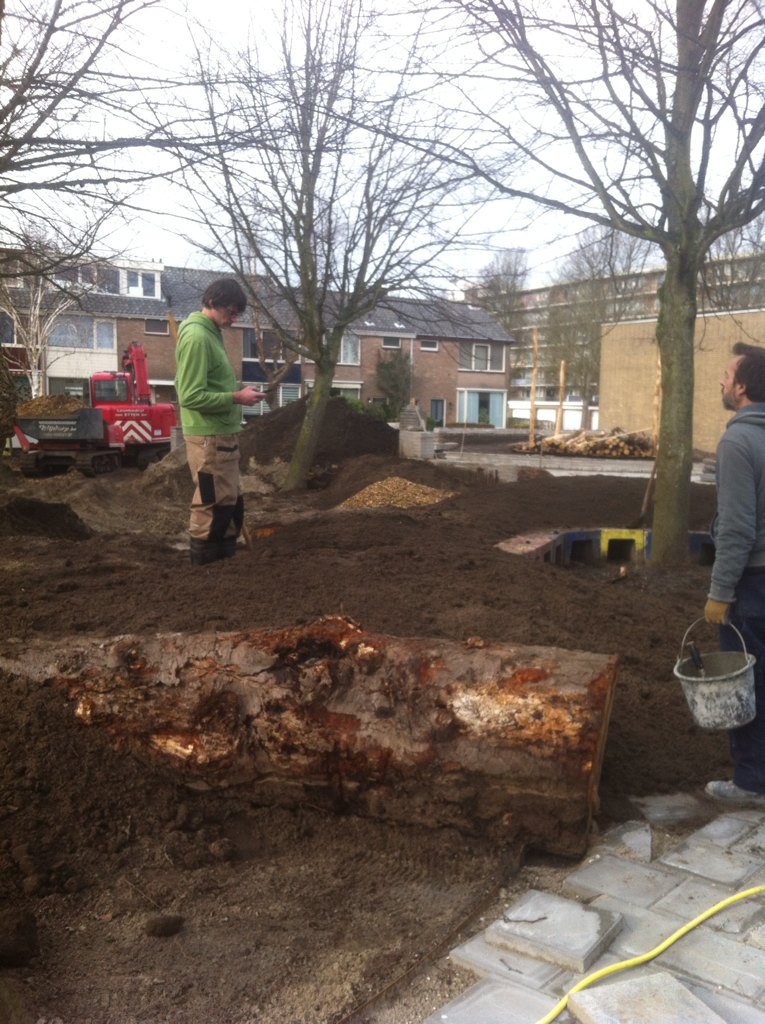jeroenhooij's tweet photo. Langzaam maar zeker krijgt het #groeneschoolplein van de Regenboog in #Maassluis vorm https://t.co/CBik26AsFW