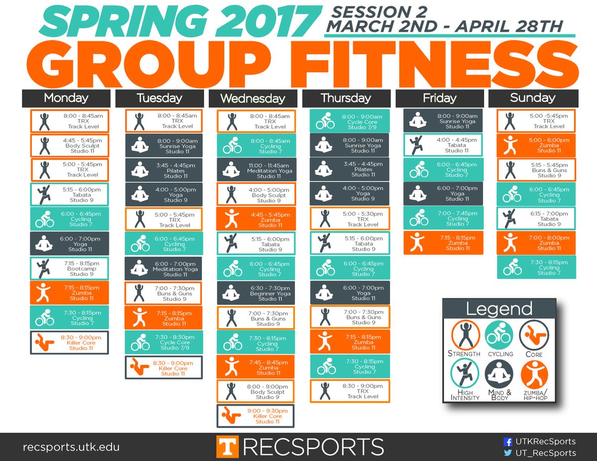 Group Fitness Schedule FitnessRetro