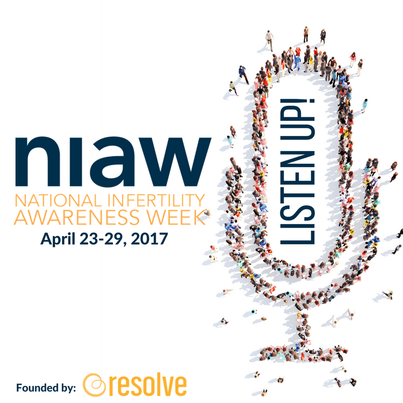 resolveorg's tweet photo. #ListenUp &amp; be a part of the movement &amp; speak up with the millions of Americans impacted by #infertility: https://t.co/tTRDhw9UEa #NIAW https://t.co/1WOnJjaQvI