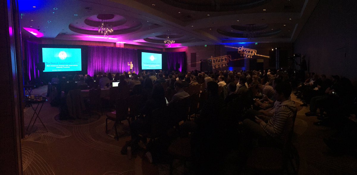 RachaelZahn's tweet photo. My favorite time of year - Rand & his 2017 Search Landscape wizardry #MozConLocal https://t.co/TvOQeSNOti