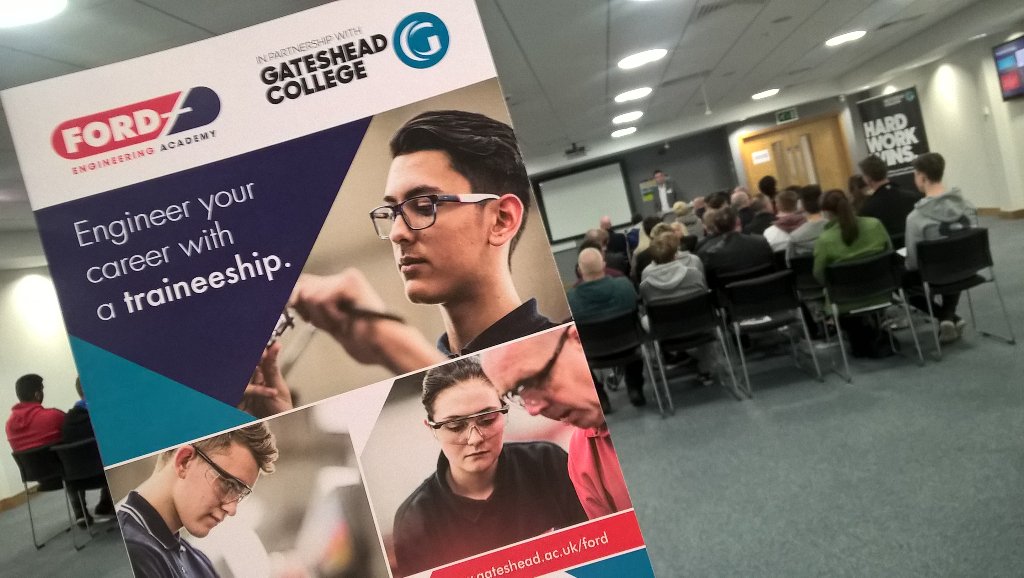 gatesheadcoll's tweet photo. .@aldridge_zac shares why a traineeship is a great route to an apprenticeship #FordEngineering #apprenticeships https://t.co/YMWSn7Yhzr