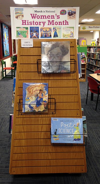 March is #WomensHistoryMonth ! Come in to <a href="/FramPub/">Framingham Library</a> and check out our selection of books about a lot of amazing ladies!