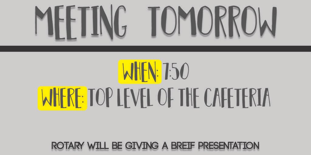 InteractECHS's tweet image. 🗒 reminder: morning meeting only tomorrow (3/2)