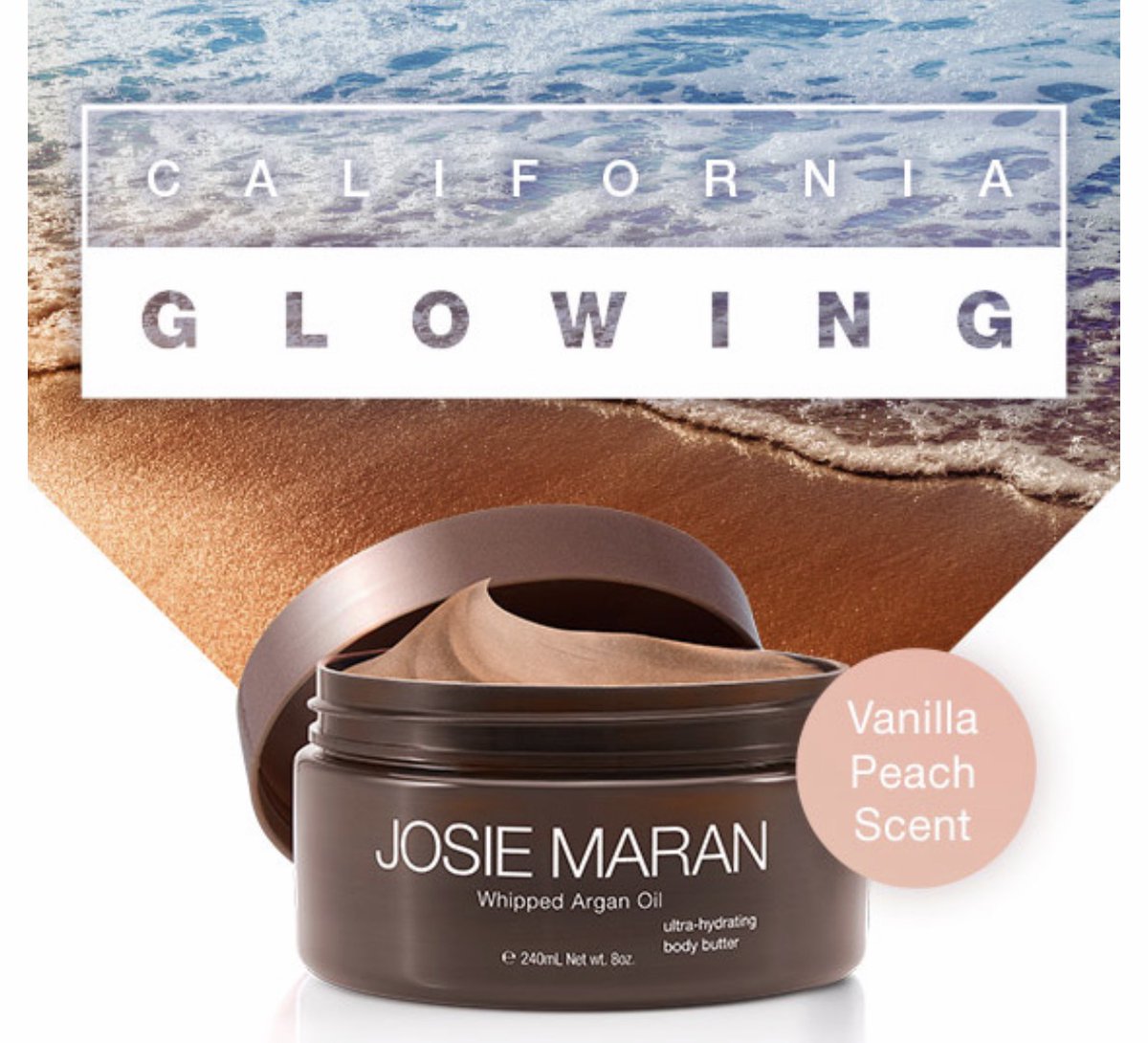 josie_maran's tweet photo. FOLLOW & RT for a chance to #WinMeWednesday my NEW illuminizing body butter for a Californian, vanilla-peach, glow. https://t.co/02ZTYsHnQp https://t.co/yXUe8mzUgh