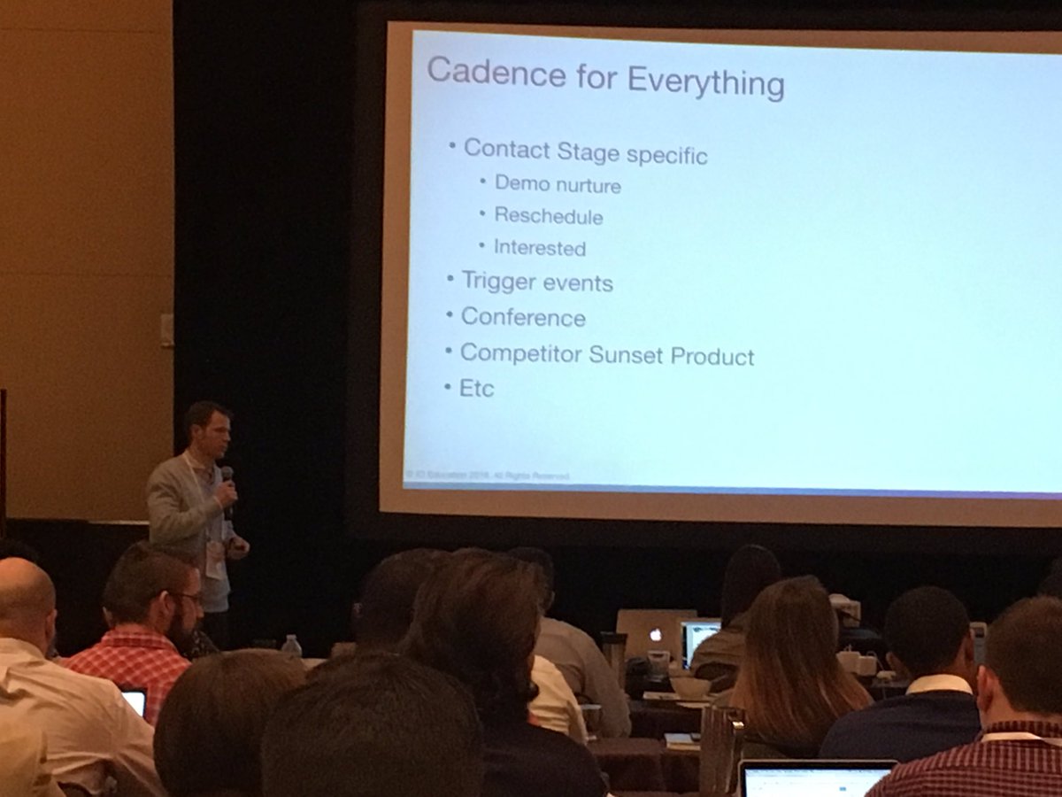 Jason Smith speaking on "cadence for everything" #Rainmaker17 <a href="/ioeducation/">IO Education</a> <a href="/SalesLoft/">Salesloft</a>