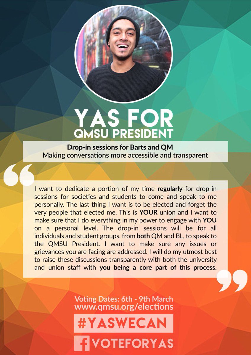 YYeahia_26's tweet photo. We need a union which is accessible to students.
Have a read below to know how I plan to make YOUR union more open.
#YasWeCan #QMElection https://t.co/ozU9Ydn23s
