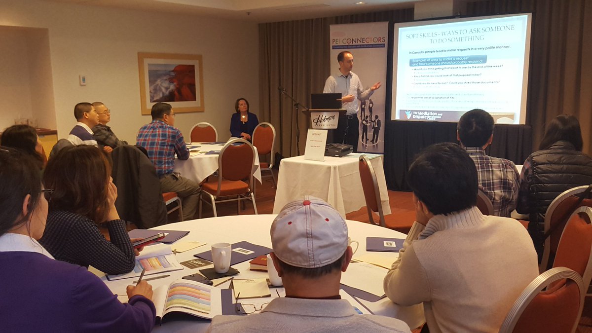 Clients learned strategies for dealing with conflict in the workplace, from Maureen Gregory and Mark Gregory from <a href="/MDRCPEI/">The Mediation Centre</a>
