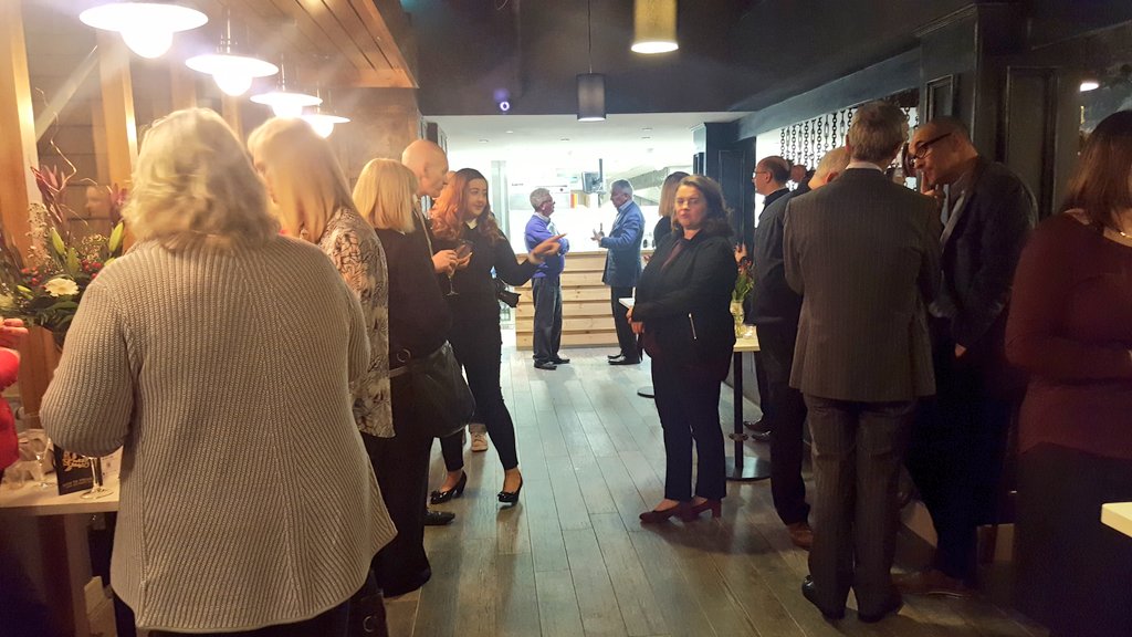 Random_Rax's tweet photo. Lovely atmosphere at Fish City this evening for launch of their 'Healthy Options Menu'. #DefineFood #SustainableSeafood2017 #FishCityLaunch https://t.co/WPkzVXdcry