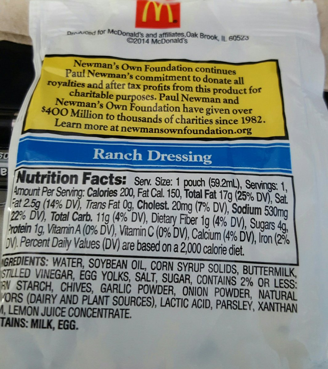 Mcdonald S Ranch Dressing Nutrition Facts Besto Blog