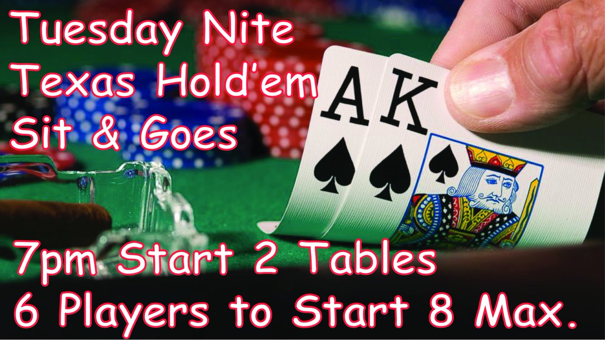 Texas Hold'em Comes Back to Picasso's Tuesday's! Please Share with Your Card Playing Friends.