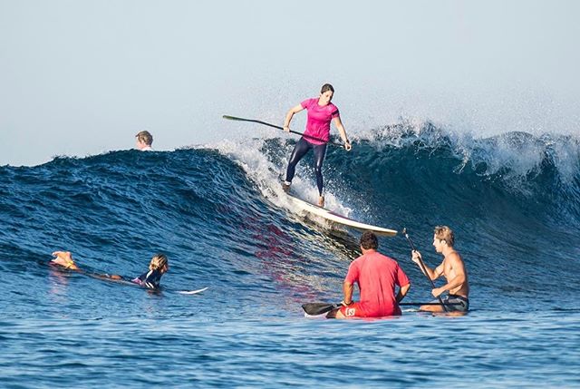 Jenn Biestman Enjoying the waves in #TheLane top. #Bluesmiths #BluesmithsHydrophobic #Repost 📷 Peter Joli Wilson  
Quickblade Paddles