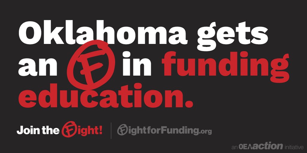 OEAaction's tweet photo. Oklahoma’s failure to fund public education is unacceptable. We’re starting the #fightforfunding now. https://t.co/VIhigrqpJ3