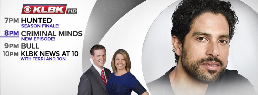 KLBKNews's tweet photo. #KLBKLineups Your time on the run is over! #Hunted season finale, #CriminalMInds acid attacks + #KLBKNews 10p w Terri & Jon https://t.co/Cb3QkInNx8