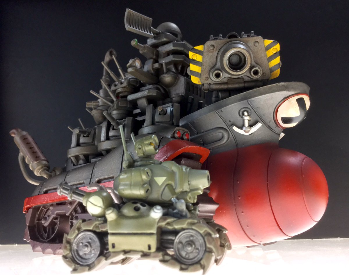 七竈アンノ おねチャ 連載中 ぱち 応援大使 メタルスラッグ というゲームに出てくる ビッグ シェイというボス陸上戦艦によく似ている 中国から来たフィギュアです H