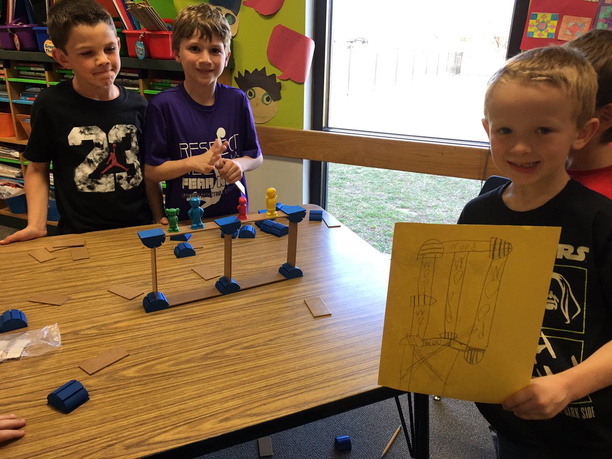 suzanneAES's tweet photo. Stem Kits developed a plan then built a bridge.  So smart. #weloveaes @ActonElementary @suzanneAES https://t.co/C1a1MUgbL4
