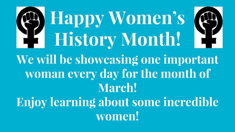 maggieosully21's tweet photo. Happy #WomensHistoryMonth from the KHS Feminist Club! Check the KTV slides every day this month to learn about a rad woman from history!! https://t.co/Ii7XdPIsNC