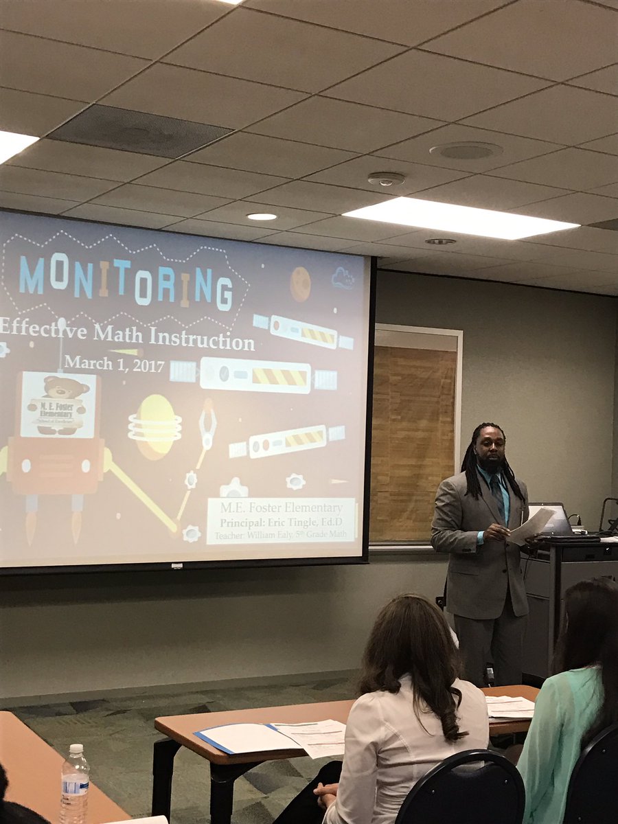 EscuelasHISD's tweet photo. Superb professional sharing of leadership by Dr. Tingle and math superstar Mr. Ealy! #PowerOfPublic @FosterHISD @TeamHISD @HISD_Supe https://t.co/mGzsmilG2G