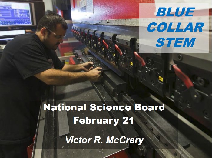 AIP_Publishing's tweet photo. National Science Board Considering Focus on ‘Blue Collar STEM’ https://t.co/cgCbrXZJcC #AIP_PRC https://t.co/g3mJcNbCY0