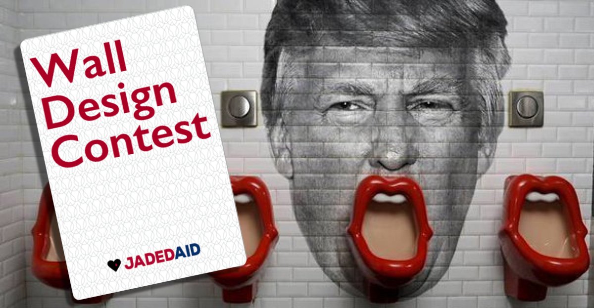 JadedAid's tweet photo. Actual Trump Wall RFP was just released - Win @JadedAid game &amp; t-shirt with your best designs! https://t.co/cBbQiBBjfW https://t.co/ygxrdAtivg
