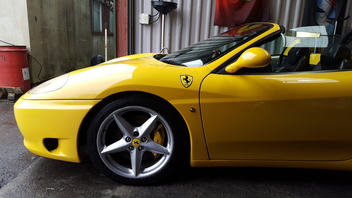 PlatDetailSW's tweet image. A trip to Somerset to get this Ferrari 360 Spider back to a presentable standard after 6 months of being left in a unit!