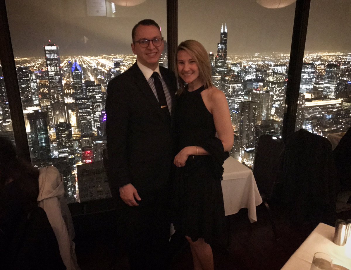 nickdurick's tweet photo. @GrantCardone @JarrodGlandt this is why we hustle... so we can give our brides views like this for dinner. Signature Room downtown Chicago https://t.co/QAlMRWnpRB