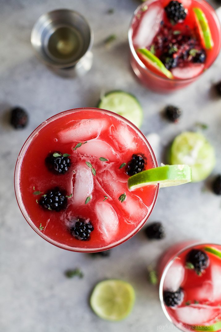 It's 5 o'clock somewhere! Cheers to fun fruity drinks with class --> THYME BLACKBERRY MARGARITAS joyfulhealthyeats.com/thyme-blackber… #craftyourcocktail