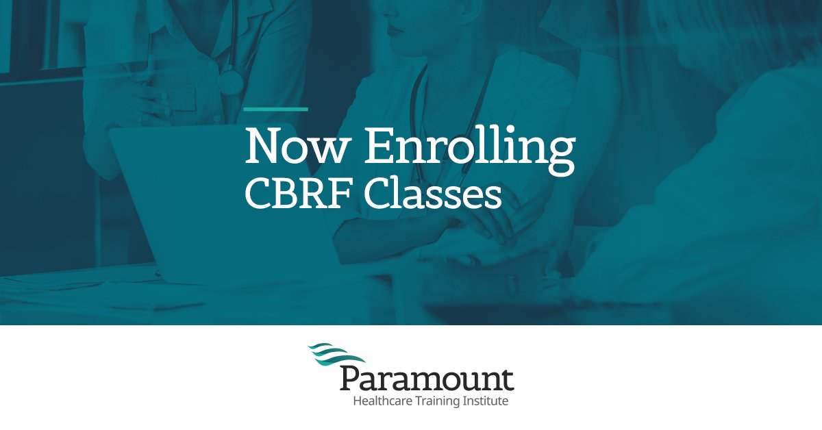 Paramount360's tweet image. Our next #CBRF classes in #Milwaukee start on 3/20! Register online today! paramounthti.com/courses-cbrf