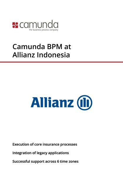 Camunda is used world-wide 🌏. Find out how #Allianz Indonesia implement their core #insurance processes. buff.ly/2l2iKlQ