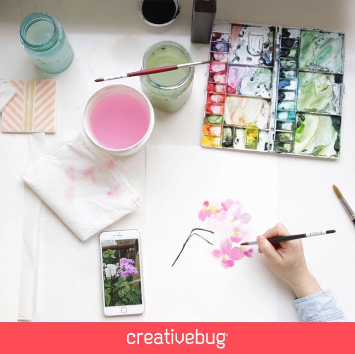 YaoChengDesign's tweet photo. My FAQ Part 2 with @creativebug is now here! I share more painting tips &amp; talk about finding creative inspirations! #creativebug #watercolor https://t.co/5qwxkdPJQ4