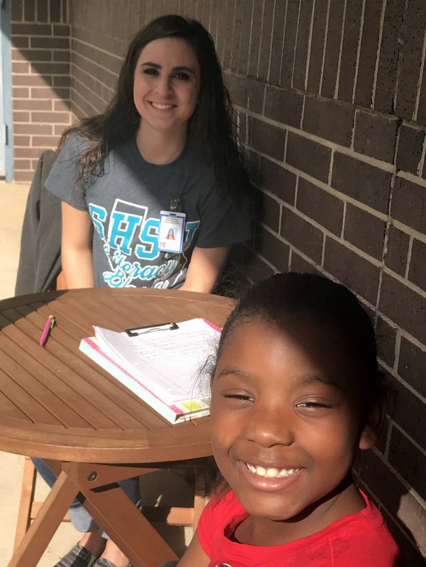 m_lahey's tweet photo. Cool! #SHSU College of Education #LitBlock students & @HISDHornets students #working (& #learning) together on their #RoughDraft #HISDLearns https://t.co/1MQQwVg8NF