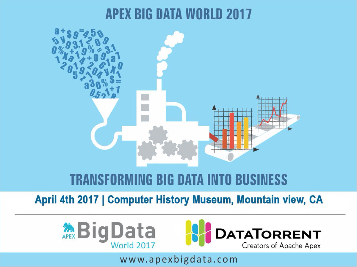 JBettencourt5's tweet image. Join us on April 4th, 2017 for Apex Big Data World @ the Computer History Museum in Mountain View, CA apexbigdata.com