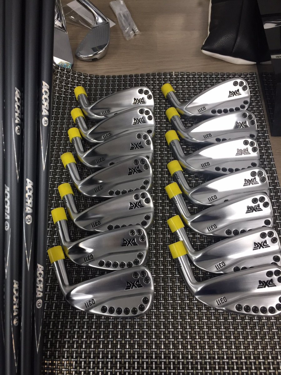 pureforged's tweet photo. 2 sets of @pxg irons ready to be built tomorrow with @ACCRAGolfShafts #customfit #pureforged https://t.co/RTA6Oemj43
