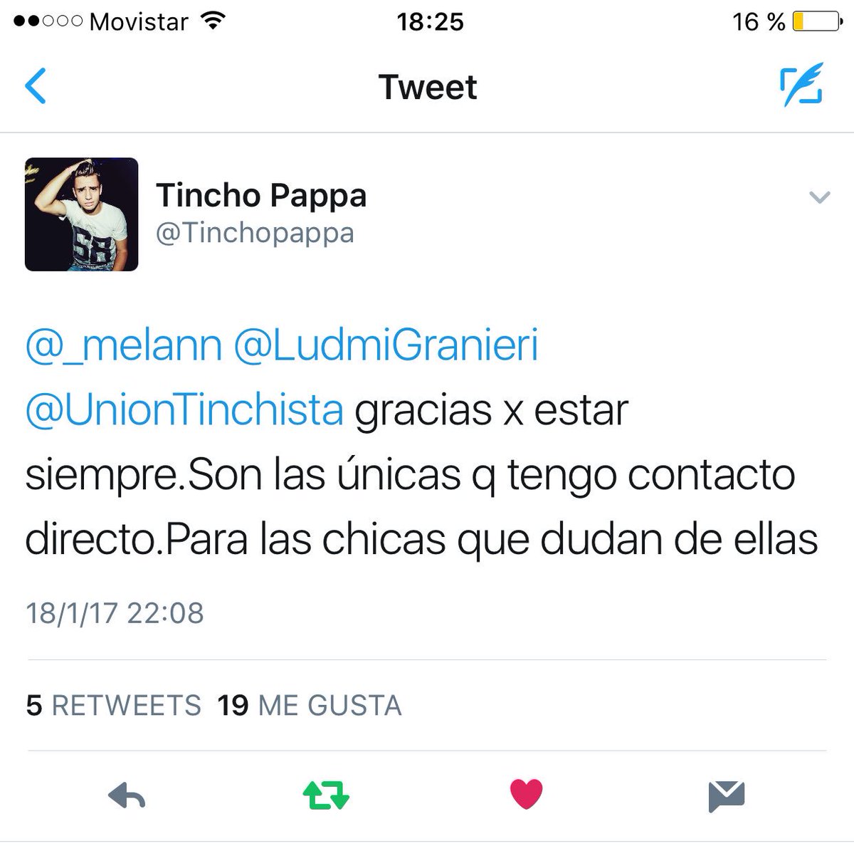 UnionTinchista's tweet photo. Cosas que nunca vamos a olvidar te amamos @Tinchopappa ❤️😍
@_melann @LudmiGranieri https://t.co/TfiYIu0YQX