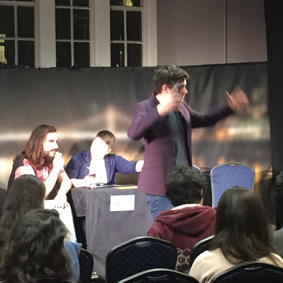 ICTelevision's tweet photo. We have a comedian in the house! #voteicu https://t.co/5uPjfnTprl