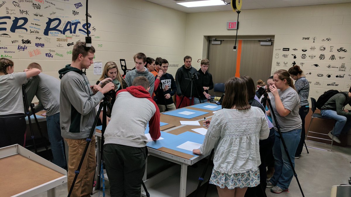 O_TownNews's tweet photo. A busy day in OHS Visual Arts @OtsegoSchools! Stop-motion videos and the O-Town News shoot! #Otsegorocks https://t.co/dGhrCNshWu