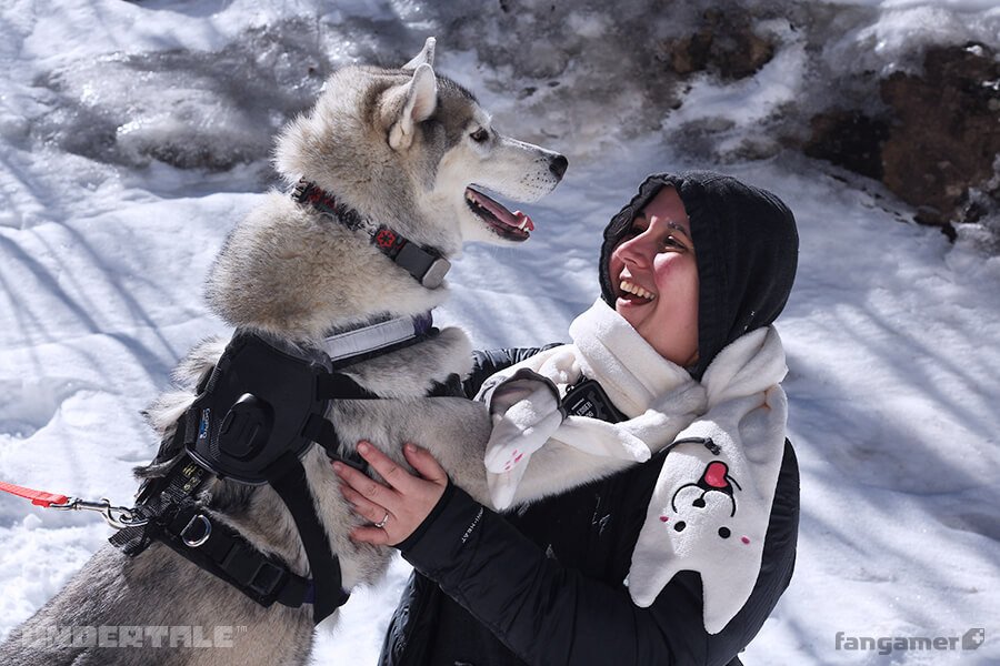 Fangamer's tweet photo. Announcing our tallest product ever: The Lesser Dog Scarf

Available now: https://t.co/KVk5PCcGjs https://t.co/fIzJyNuoDZ