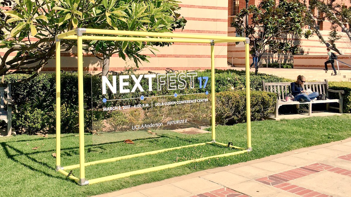 UCLAtech's tweet photo. Campus is ready! Tomorrow 800+ guests join us for #NextFest17, @UCLA's largest tech event presented w/@UCLAAnderson https://t.co/eBUYBoSUd3 https://t.co/q4FaMNzTeB