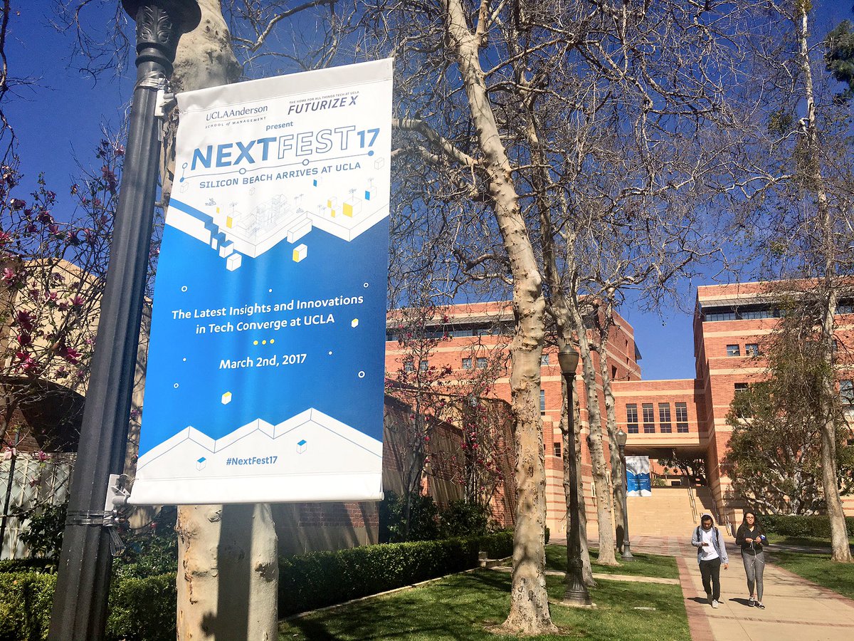 UCLAtech's tweet photo. Campus is ready! Tomorrow 800+ guests join us for #NextFest17, @UCLA's largest tech event presented w/@UCLAAnderson https://t.co/eBUYBoSUd3 https://t.co/q4FaMNzTeB