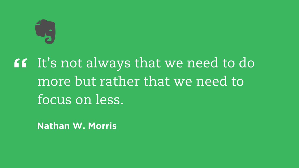 RT <a href="/evernote/">Evernote</a>: Less is more. #WednesdayWisdom