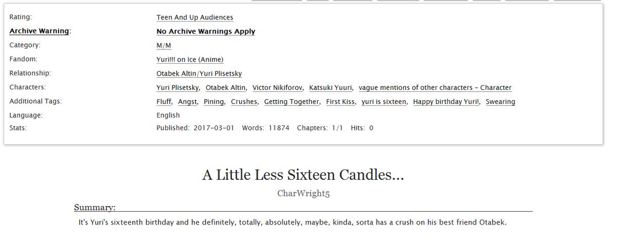 b0bachan's tweet photo. #Otayuri ficlet for #YuriPlisetsky's 16 birthday!! #happybirthdayYurio #HappyBirthdayYuriPlisetsky2017 #YuriOnIce https://t.co/afqbRaw7nP https://t.co/e4uYWJoZV7