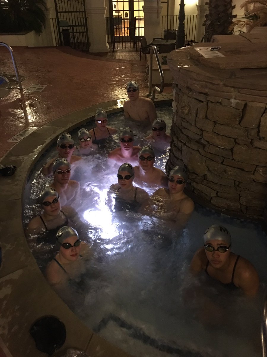 SwimMTAC's tweet photo. Cool up then a warm down. Last minute meet venue change means hotel pool practice... Austin to San Antonio in the a.m. https://t.co/WOfGlvU2rY