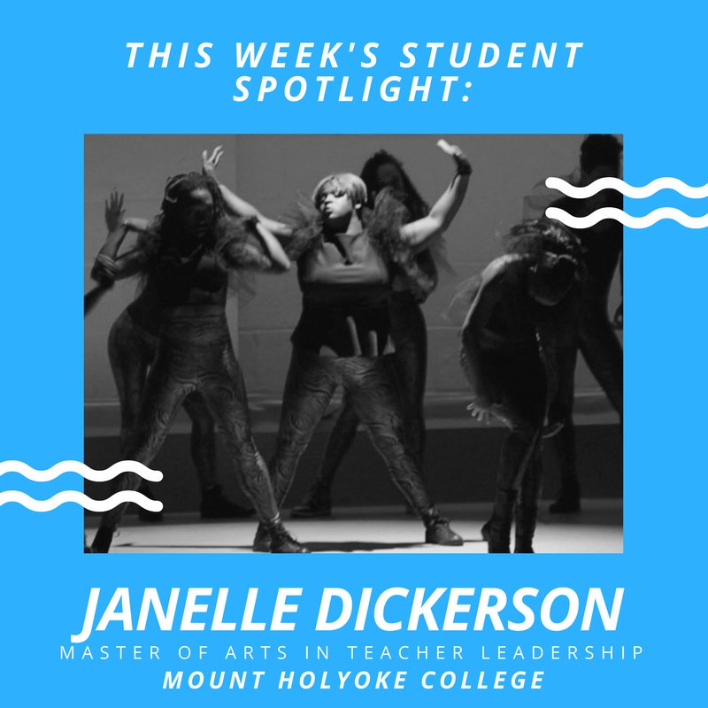 Teach_MHC's tweet photo. Student spotlight! See how @NYCSchools T &amp; @mtholyoke grad S @BXDanceEducator is leading from inside the classroom. https://t.co/2Oji3yGjg9 https://t.co/luZmO4zx2g