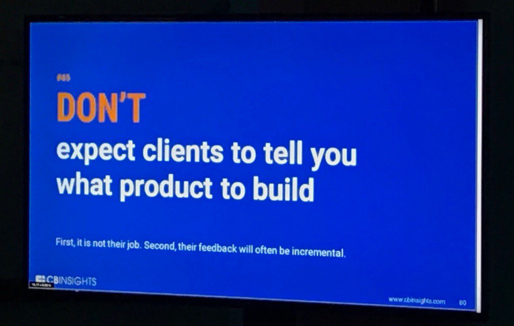Yes to #LeanStartup testing, but it won't substitute for vision &amp; creativity! Customer = NOT expert of the solution!