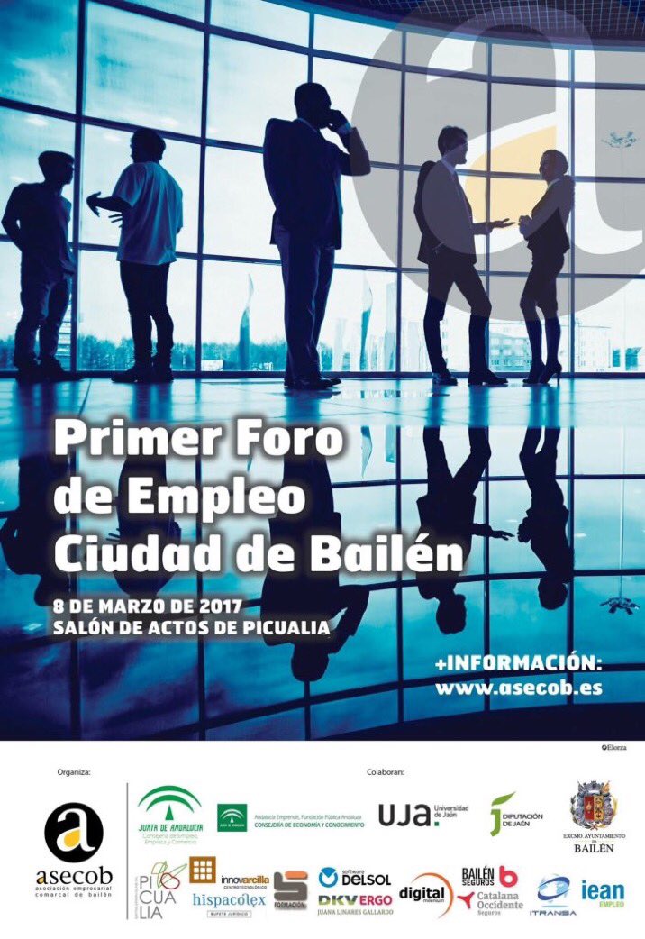 almimargar's tweet photo. Foro de empleo en Bailén 📌 8 marzo @AytoBailen @dipujaen @ujaen @RRLLJaen @facsocUjaen @CEUJA @_Santiago20 + info: https://t.co/yTJqfRAuYI https://t.co/XzTXgO3ofJ